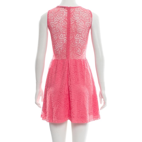 For Love and Lemons Pink Lace Mini Dress XS - Picture 2 of 8